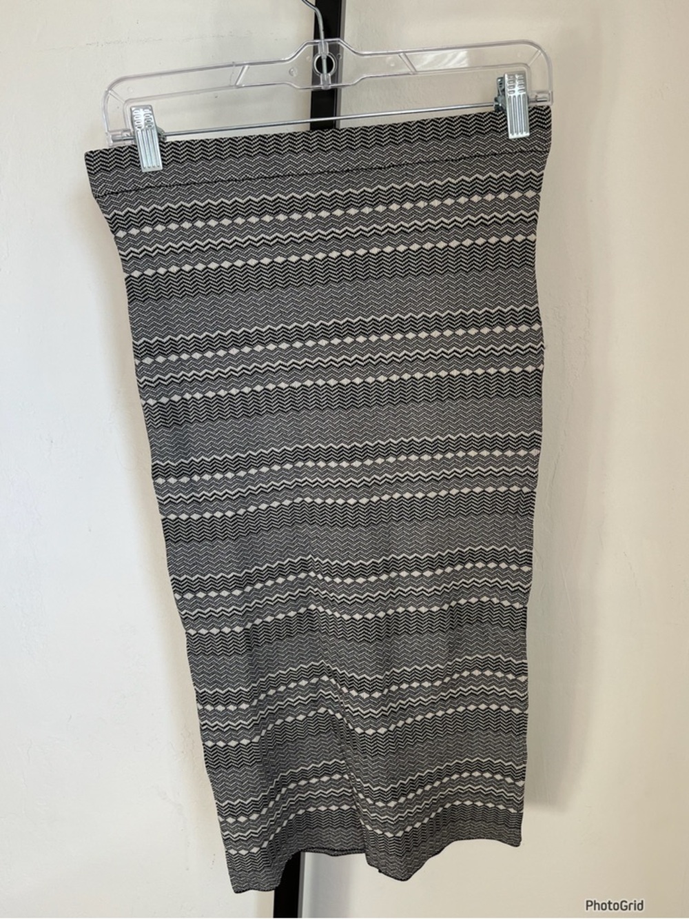 Seed Heritage Black White ( cream ? ) Knit Pencil Skirt Small